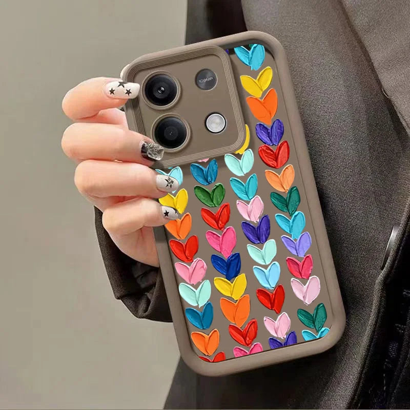 Oil Painting Love Heart Phone Case for Xiaomi Redmi 14C 13C Redmi Note 14 13 12 Pro Plus 5G 12S 11S 10S 10 11